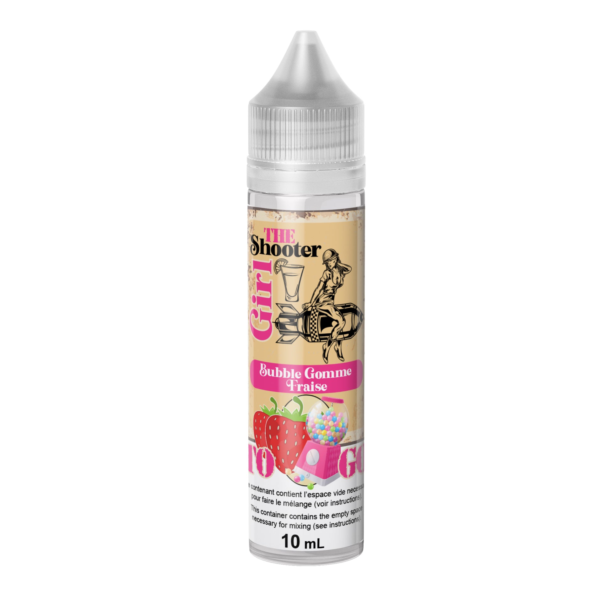 THE SHOOTER GIRL - Saveur liquide - Bubble Gomme Fraise 10 ml