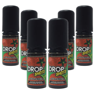 Bouteille compte-gouttes DROP SHOTS Bonbon Fraise Sûre pour boissons et desserts.