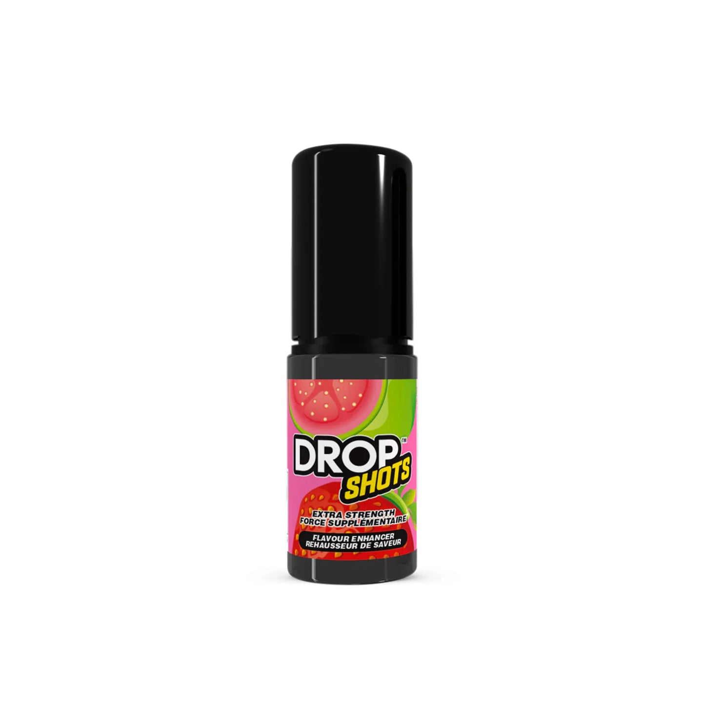 Bouteille compte-gouttes DROP SHOTS Sorbet Fraise Goyave pour boissons et desserts.