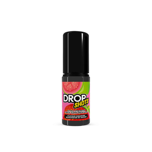 Bouteille compte-gouttes DROP SHOTS Sorbet Fraise Goyave pour boissons et desserts.